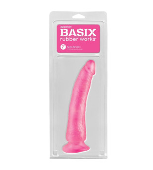 BASIX - JELLY PÉNIS SLIM 19 CM ROSE