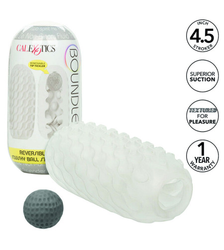 CALEXOTICS - BOUNDLESS RÉVERSIBLE SQUISHY BALL STROKE JAUNE