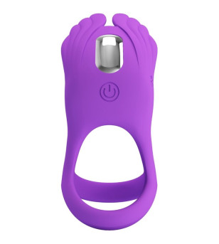 PRETTY LOVE - SILAS ANNEAU PÉNIS VIBRANT 7 VIBRATIONS SILICONE VIOLET