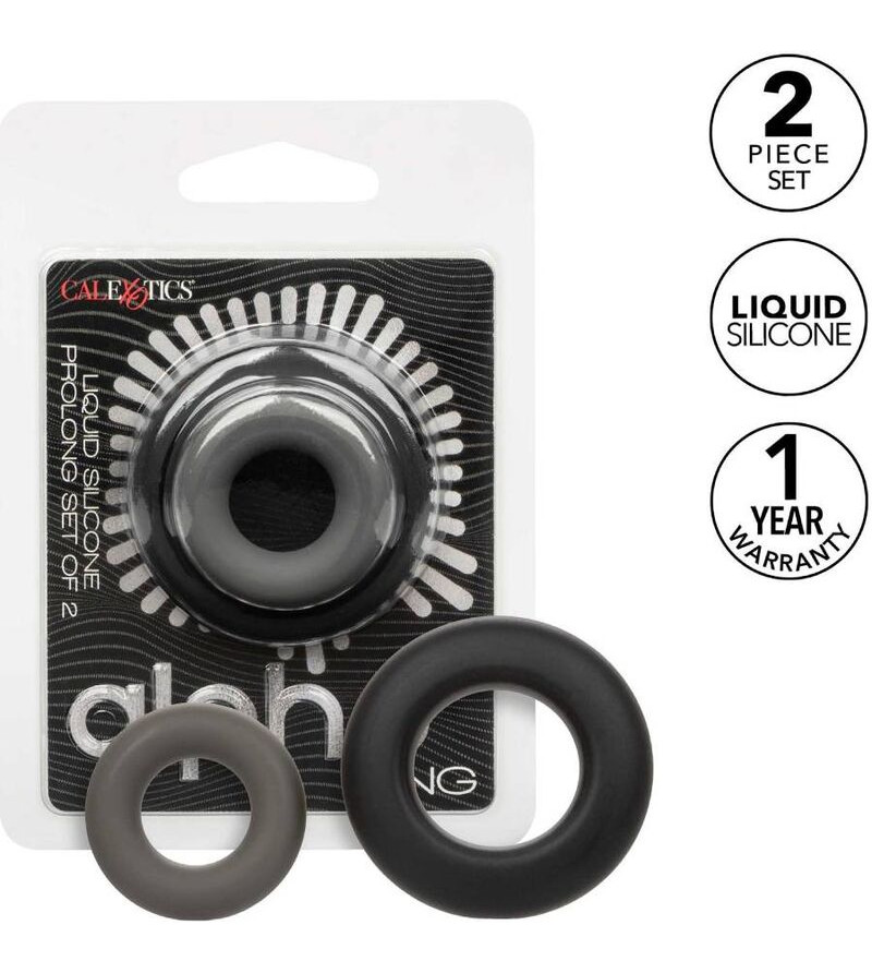 CALEXOTICS - ALPHA PROLONG LOT DE 2 BAGUE GRIS