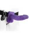 FETISH FANTASY SERIES - 7 STRAP-ON CREUX VIBRANT AVEC BILLES 17.8CM VIOLET