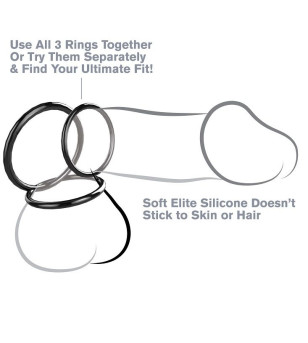 FANTASY C-RINGZ - SILICONE 3 ANNEAUX STAMINA SET