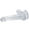 BAILE - GODE RÉALISTE AVEC VENTOUSE ET TESTICULES 16.7 CM TRANSPARENT