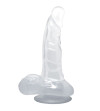 BAILE - GODE RÉALISTE AVEC VENTOUSE ET TESTICULES 16.7 CM TRANSPARENT