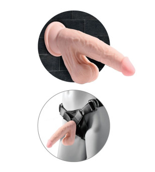 KING COCK - BALLES GODE 3D PLUS 24.5 CM PEAU CLAIRE