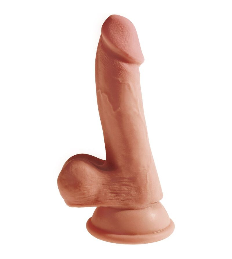 KING COCK - PLUS GODE 3D AVEC BOULES 17 CM