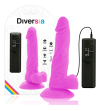 DIVERSIA - DILDO VIBRANT FLEXIBLE VIOLET 18 CM -O- 4 CM