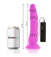 DIVERSIA - DILDO VIBRANT FLEXIBLE VIOLET 21 CM -O- 4.9 CM