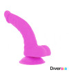 DIVERSIA - DILDO VIBRANT FLEXIBLE VIOLET 21.5 CM -O- 4.5 CM