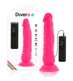 DIVERSIA - DILDO VIBRANT FLEXIBLE ROSE 21 CM -O- 4.9 CM