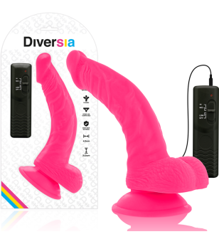 DIVERSIA - DILDO VIBRANT FLEXIBLE ROSE 21.5 CM -O- 4.5 CM