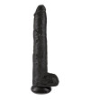 KING COCK - PÉNIS RÉALISTE AVEC BOULES 30.5 CM NOIR