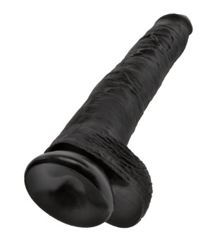 KING COCK - PÉNIS RÉALISTE AVEC BOULES 30.5 CM NOIR