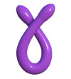 CLASSIX - GODE DOUBLE FLEXIBLE 43,7 CM VIOLET