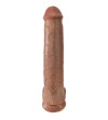 KING COCK - PÉNIS RÉALISTE AVEC BOULES 34.2 CM CARAMEL