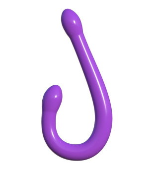 CLASSIX - GODE DOUBLE FLEXIBLE 43,7 CM VIOLET