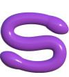 CLASSIX - GODE DOUBLE FLEXIBLE 43,7 CM VIOLET