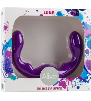 ALIVE - GODE LUNA DOUBLE PÉNÉTRATION SILICONE VIOLET 25 CM