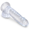 KING COCK - CLEAR PÉNIS RÉALISTE AVEC BOULES 15.2 CM TRANSPARENT