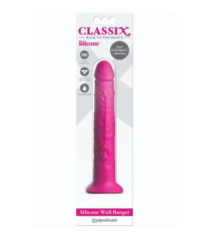 CLASSIX - GODE EN SILICONE WALL BANGER 15 CM ROSE