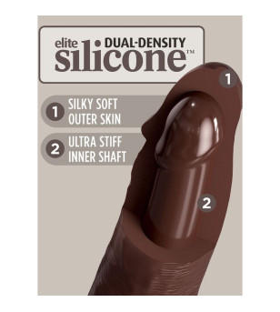 KING COCK - ELITE GODE RÉALISTE EN SILICONE 20.3 CM MARRON