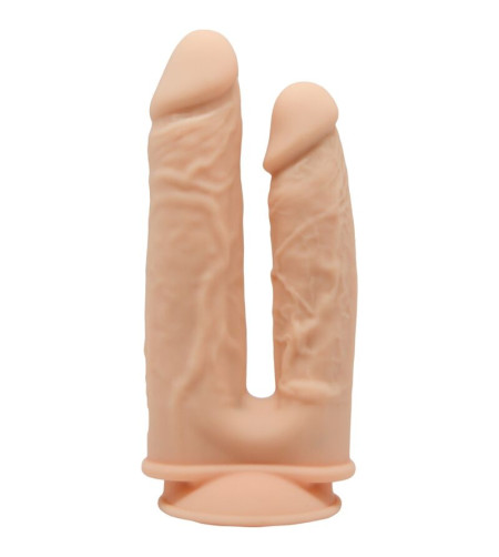 SILEXD - MODÈLE 1 PÉNIS RÉALISTE DOBLE PENETRACION PREMIUM SILEXPAN SILICONE 17.5 / 19.5 CM