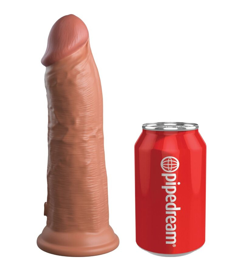 KING COCK - ELITE GODE RÉALISTE VIBRANT  SILICONE 20.3 CM CARAMEL