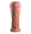 KING COCK - ELITE GODE RÉALISTE VIBRANT  SILICONE 20.3 CM CARAMEL