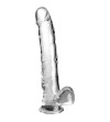 KING COCK - CLEAR GODE AVEC TESTICULES 24.8 CM TRANSPARENT