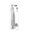 KING COCK - CLEAR GODE AVEC TESTICULES 24.8 CM TRANSPARENT