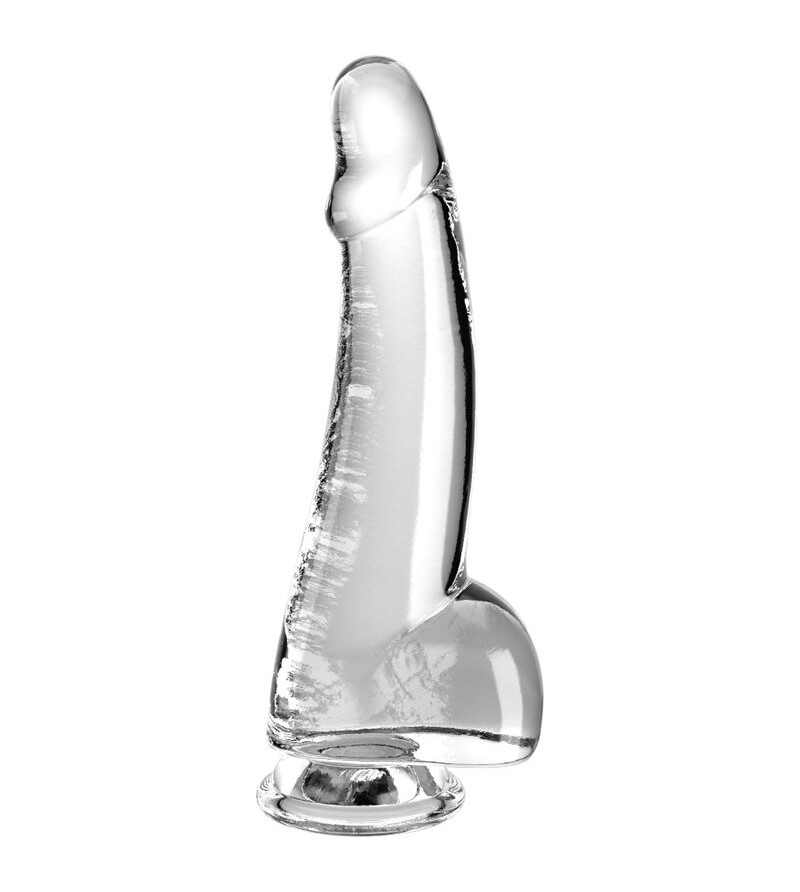 KING COCK - CLEAR GODE AVEC TESTICULES 15.2 CM TRANSPARENT