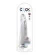 KING COCK - CLEAR GODE  TESTICULES 19 CM TRANSPARENT