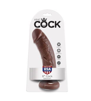 KING COCK - 8 GODE MARRON 20.3 CM