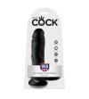 KING COCK - 8 GODE NOIR AVEC BOULES 20.3 CM