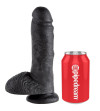 KING COCK - 8 GODE NOIR AVEC BOULES 20.3 CM