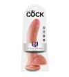 KING COCK - 9 CHAIR DE GODE AVEC BOULES 22.9 CM