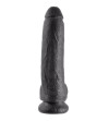 KING COCK - 9 GODE NOIR AVEC BOULES 22.9 CM