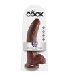 KING COCK - 9 GODE MARRON AVEC BOULES 22.9 CM