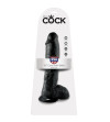 KING COCK - 10 GODE NOIR AVEC BOULES 25.4 CM