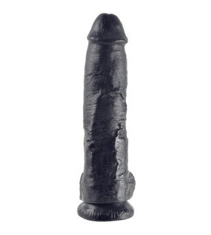 KING COCK - 10 GODE NOIR AVEC BOULES 25.4 CM