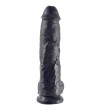 KING COCK - 10 GODE NOIR AVEC BOULES 25.4 CM