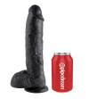 KING COCK - 10 GODE NOIR AVEC BOULES 25.4 CM