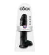 KING COCK - 11 GODE NOIR AVEC BOULES 28 CM