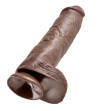 KING COCK - 11 GODE MARRON AVEC BOULES 28 CM