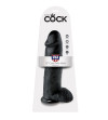 KING COCK - 12 GODE NOIR AVEC BOULES 30.48 CM