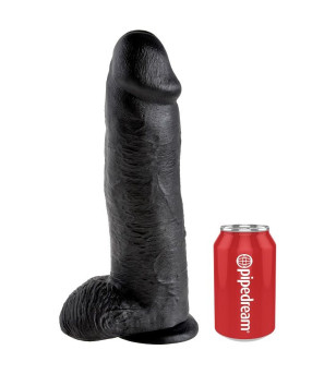 KING COCK - 12 GODE NOIR AVEC BOULES 30.48 CM