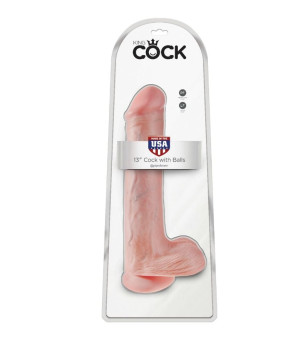 KING COCK - GODE AVEC COUILLES 33 CM - CHAIR