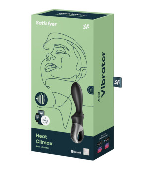 SATISFYER - APPLICATION VIBRATEUR ANAL HEAT CLIMAX NOIR