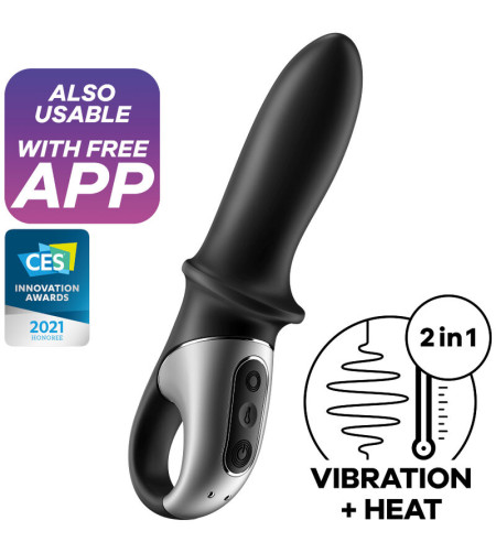 SATISFYER - APPLICATION DE VIBRATEUR ANAL HOT PASSION NOIR