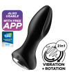 SATISFYER - APPLICATION DE PLUG VIBRANT ROTATOR PLUG 2+ ROUGE